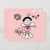 Cartoon Angel Briefkaart (Voorkant / Achterkant)