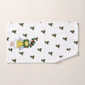 Cartoon Angel Holly Pour Serviette De Noël (Serviette à main)
