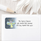 Cartoon Angel Retouradreslabel Etiket (Insitu)