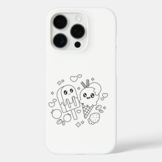 Cartoon animal mignon iPhone 16 Coque (Verso)