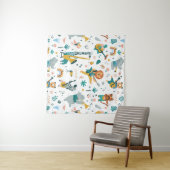 Cartoon Animals Band Wandkleed (In Situ (horizontaal))