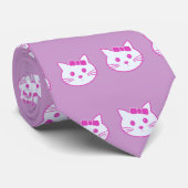 Cartoon Anime Chat Face Cravate (Roulé)