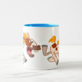 Cartoon animé Pinto Horse Mug (Centre)