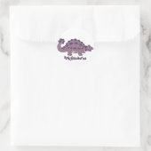 Cartoon Ankylosaurus Ronde Sticker (Tas)