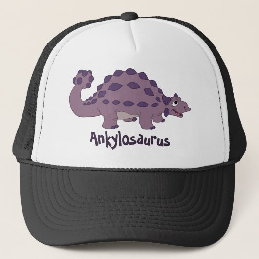 Cartoon Ankylosaurus Trucker Pet (Voorkant)