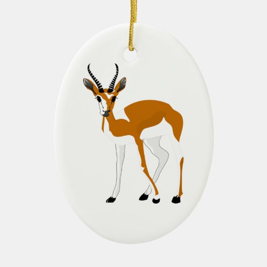 Cartoon Antelope Keramisch Ornament (Voorkant)