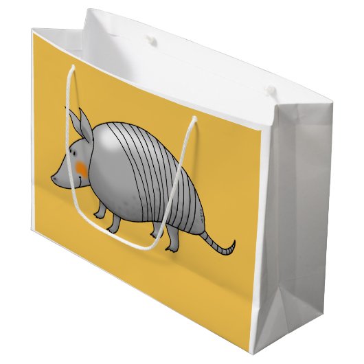 cartoon armadillo large cadeauzakje (Voorkant Gekanteld)