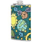 Cartoon Astronomie Flask Heupfles (Links)