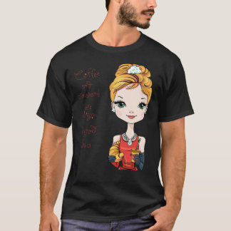 Cartoon Audrey Hepburn Breakfast op Tiffanys T-shirt
