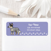 Cartoon Australian Cattle Dog/Kelpie Etiket (Insitu)