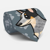 Cartoon Australian Cattle Dog/Kelpie Stropdas (Opgerold)