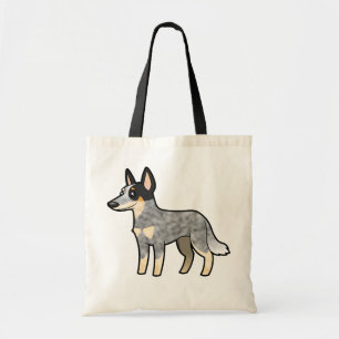 Cartoon Australian Cattle Dog/Kelpie Tote Bag