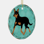 Cartoon Australian Kelpie Trotting 2 Keramisch Ornament (Rechts)