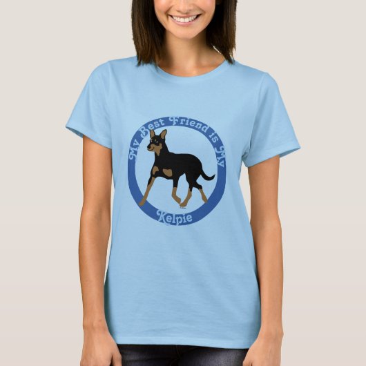 Cartoon Australian Kelpie Trotting 2 T-shirt (Voorkant)