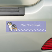 Cartoon Australian Shepherd Bumpersticker (Op auto)