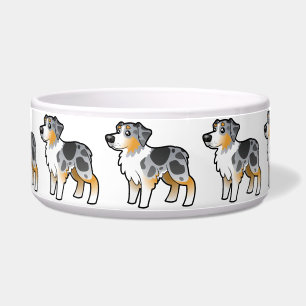 Cartoon Australian Shepherd Voerbakje