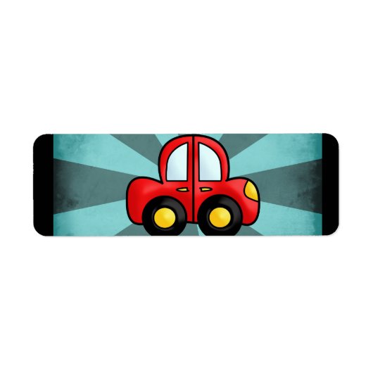 Cartoon auto etiket (Voorkant)