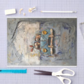 Cartoon auto personages met textured look tissuepapier (Craft)