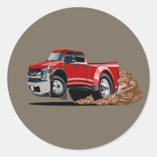 Cartoon auto ronde sticker