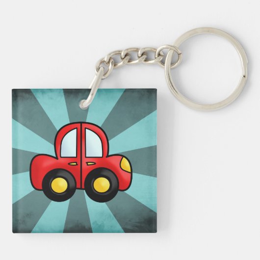Cartoon auto sleutelhanger (Achterkant)