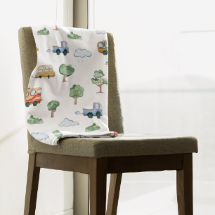 Cartoon auto's met Voertuigen Naadloos Patroon Fleece Deken