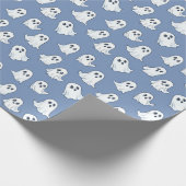 Cartoon Baby Ghosts Blue Wrapping Paper Cadeaupapier (Hoek)