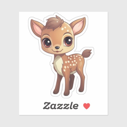 Cartoon baby hert sticker (Vel)