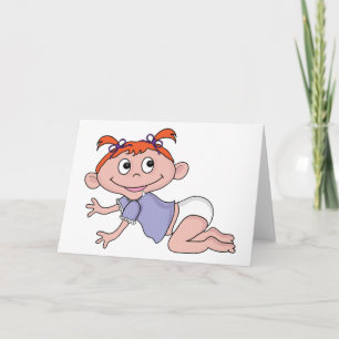 Cartoon Baby kruipende Wenskaarten Kaart
