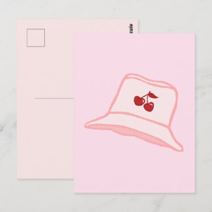 Cartoon Baby Roze Coquette Kersen Emmerhoed Briefkaart