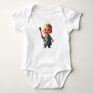 Cartoon baby verkleed als artiest romper