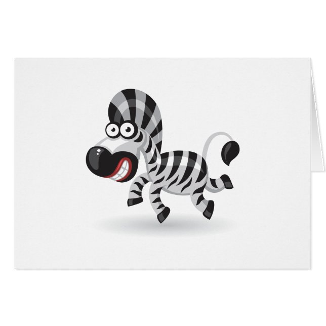 Cartoon baby Zebra (Voorkant Horizontaal)