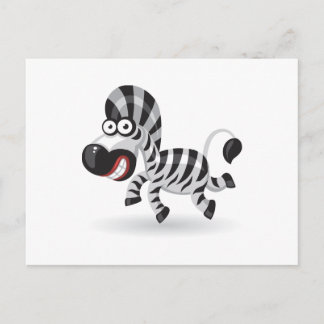 Cartoon baby Zebra Briefkaart