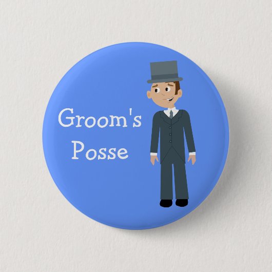 Cartoon Bachelor Party Ronde Button 5,7 Cm (Voorkant)