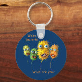 Cartoon Bacteria-sleutelketen Sleutelhanger (Voorkant)
