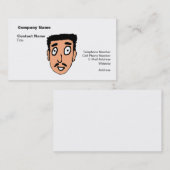 Cartoon Bad Pick up Line Slimy Mustache Guy Visitekaartje (Voorkant / Achterkant)