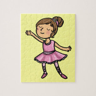 Cartoon Ballet Dancer Legpuzzel