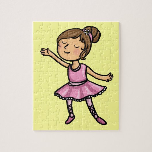 Cartoon Ballet Dancer Legpuzzel (Verticaal)