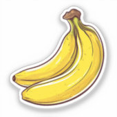 Cartoon-banaan Sticker (Voorkant)
