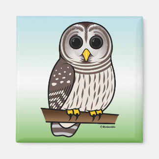 Cartoon Barred Owl Magneet