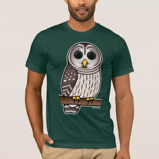 Cartoon Barred Owl T-shirt (Voorkant)