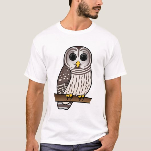 Cartoon Barred Owl T-shirt (Voorkant)