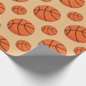 Cartoon Basketball Ball Cadeaupapier (Hoek)