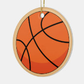 Cartoon Basketball Ball Keramisch Ornament (Links)