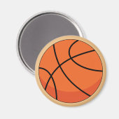 Cartoon Basketball Ball Magneet (Voorkant / Achterkant)