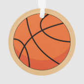 Cartoon Basketball Ball Ornament (achterkant)