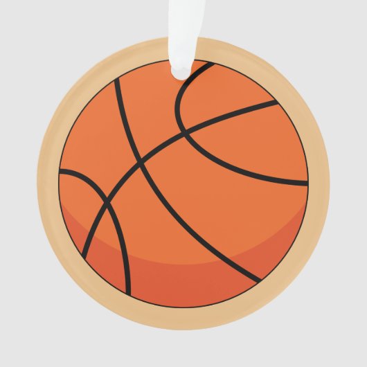 Cartoon Basketball Ball Ornament (voorkant)