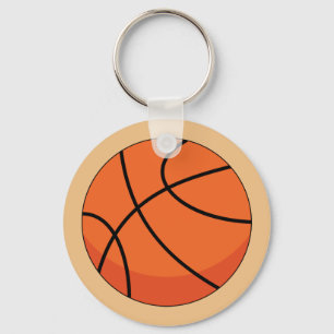 Cartoon Basketball Ball Sleutelhanger
