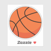 Cartoon Basketball Ball Sticker (Vel)