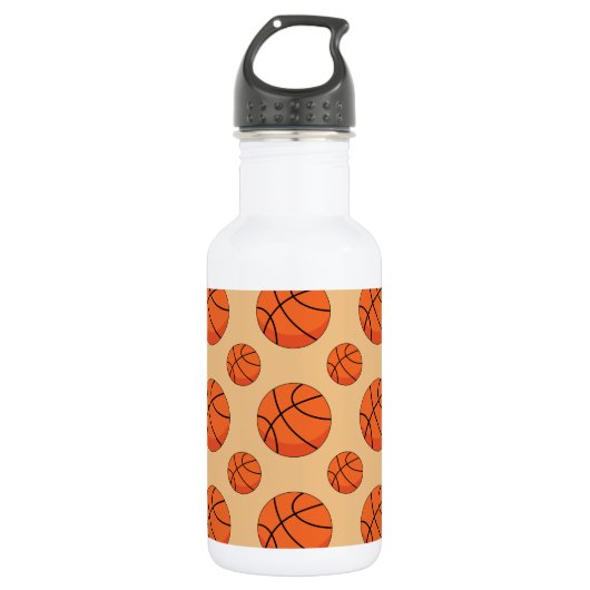 Cartoon Basketball Ball Waterfles (Voorkant)