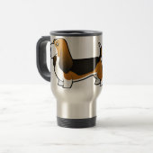 Cartoon Basset Hound Reisbeker (Voorkant links)